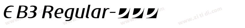 E B3 Regular字体转换